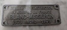Plaque train blanc d'occasion  Franconville