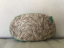 Embreagem LAUREN MERKIN marrom com estampa de zebra camurça verde canelada nova sem etiquetas comprar usado  Enviando para Brazil