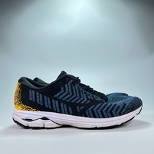 Usado, Tênis de corrida Mizuno Wave Rider Waveknit 23 azul preto masculino tamanho 9 comprar usado Usado, Tênis de corrida Mizuno Wave Rider Waveknit 23 azul preto masculino tamanho 9 comprar usado  Enviando para Brazil