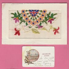 Carte postale brodée d'occasion  Grièges