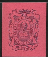 Exlibris Manoel Mesqvita Santos, Büste des Sokrates , usado comprar usado  Enviando para Brazil