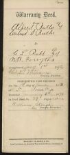1892 warranty deed for sale  Wantagh