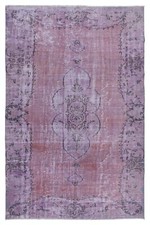 Tapete turco étnico feito à mão 6,2x9,4 pés roxo lilás para decoração de sala de estar comprar usado  Enviando para Brazil