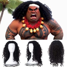 Cosplay Moana Maui Perucas de Cabelo Encaracolado Halloween Fantasia Vestido Acessórios para Cabelo comprar usado  Enviando para Brazil