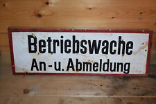 Altes blechschild betriebswach gebraucht kaufen  Limbach-Oberfrohna