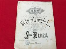 MINI LIVRO FOLHA DE PARTIÇÃO ANTIGA VINTAGE SI TU M AMAIS VERA MARTYNOW LOUIS DENZ comprar usado  Enviando para Brazil