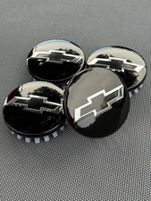 Tampas de centro de roda CHEVY BLACK 4X 83mm SILVERADO, SUBURBAN, TAHOE, AVALANCHE comprar usado  Enviando para Brazil