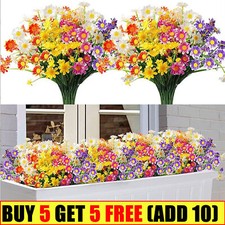 51 cabeças flores artificiais plantas de plástico decoração interna/externa casamento casa jardim comprar usado  Enviando para Brazil