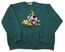 Moletom masculino vintage Y2K Disney Mickey Mouse tamanho XL verde bordado, usado comprar usado  Enviando para Brazil