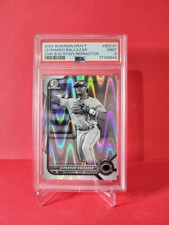 Usado, 2022 Bowman Draft Chrome Leonardo Balcazar BLACK WHITE WAVE #BDC-91 Reds PSA 9 comprar usado  Enviando para Brazil