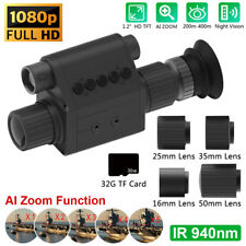 Câmera de vídeo visão noturna 1080P infravermelho monocular mira rifle mira zoom IA, usado comprar usado  Enviando para Brazil