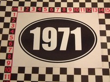1971 Year Sticker - MGB Mini Escort Cortina Viva Allegro Marina Maxi  Birthday  comprar usado  Enviando para Brazil