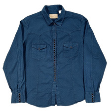 Blusa Scully Pearl Snap Western Feminina Tamanho G Vintage Pioneer Frontier Top Azul comprar usado  Enviando para Brazil