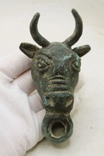 LÂMPADA A ÓLEO ANTIGA EM FORMA DE TOURO BRONZE QUASE ORIENTAL. LURISTÃO OU ESTRUCANO EXCELENTE comprar usado  Enviando para Brazil