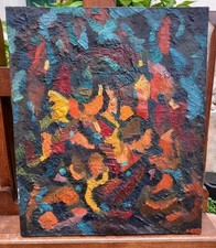 Composição pintura abstrata arte moderna a óleo Couteau 20º comprar usado  Enviando para Brazil