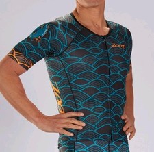 Camisa de ciclismo Zoot Aloha média tri aerodinâmica triatlo zíper completo elástica comprar usado  Enviando para Brazil