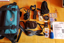 Câmera Olympus C-8080 zoom amplo +todos os acessórios bolsa de corrida para câmera Lowepro comprar usado  Enviando para Brazil