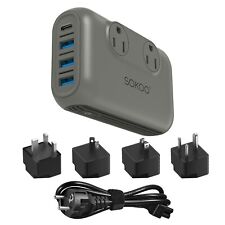 Usado, Conversor de tensão 220V a 110V conversor de energia 230W 2 tomadas 4 USB comprar usado  Enviando para Brazil