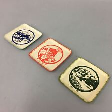 Placa de papel japonesa 3 peças conjunto vintage vermelho verde azul montanha planta alpina PX322 comprar usado  Enviando para Brazil