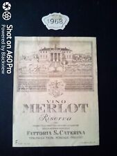 Etichetta étiquette merlot usato  Roma