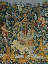 Unicorn fountain tapestry for sale  LISKEARD