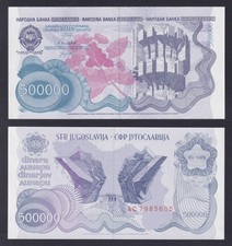 Banconota jugoslavia 500000 usato  Chieri