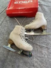 Usado, Patines de hielo Edea patines artísticos tamaño 220 coro blanco con sello dorado John Wilson segunda mano  Embacar hacia Argentina