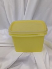 Recipiente vintage Tupperware Shelf Saver #1243 -8 com tampa amarela, usado comprar usado  Enviando para Brazil