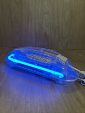 Teléfono fijo retro vintage años 90 azul neón acrílico transparente segunda mano  Embacar hacia Mexico