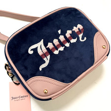 Bolsa tiracolo nova com etiquetas original JUICY COUTURE veludo azul coração bordado comprar usado  Enviando para Brazil