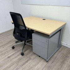 Rectangular desk maple for sale  HARLOW