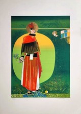 Luigi Rincicotti "Il Cardinale" - Serigrafia materica cm 50x70 - 1988 comprar usado  Enviando para Brazil