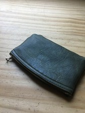 Bolsa de mão carteira vintage FEDERAL IMPORTS couro verde oliva portátil moeda comprar usado  Enviando para Brazil