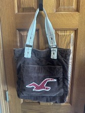 Bolsa de ombro Hollister de veludo marrom Y2K, usado comprar usado  Enviando para Brazil