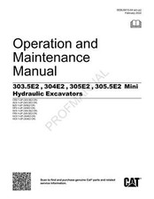 Manual do operador de escavadeira hidráulica Caterpillar 303.5E2 CR 304E2 CR SEBU9410 comprar usado  Enviando para Brazil