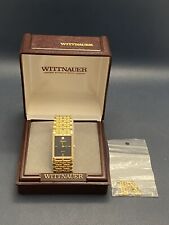 Vintage Wittnauer Relógio BT2466 Suíço 5100 Quartzo Mostrador Preto Tom Dourado - NOS comprar usado  Enviando para Brazil