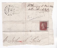 1844 QV FINE FOUR MARGIN 1d SELO VERMELHO CENTAVO EM PEÇA KILKENNY IRLANDA comprar usado  Enviando para Brazil