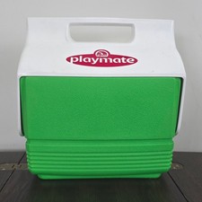 Vintage Igloo Playmate Mini Lancheira Refrigerador Branco Verde Brilhante 4Qt 6 Latas EUA comprar usado  Enviando para Brazil
