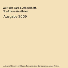 Zahl arbeitsheft nordrhein gebraucht kaufen  Trebbin