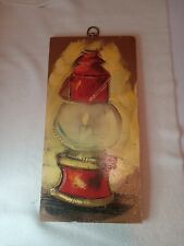 Pintado à mão, 16x8, quadro, lâmpada de vela com globo de vidro, vermelho, usado comprar usado  Enviando para Brazil