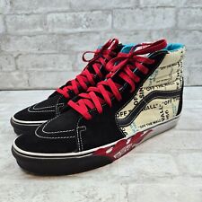 Tênis Vans Sk8-Hi Flame vermelho turquesa preto cano alto unissex fora da parede, usado comprar usado  Enviando para Brazil