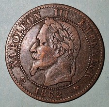 Centimes bronze napoleon d'occasion  Beaumont-du-Périgord