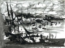 Mouly marcel aquarelle d'occasion  Mandelieu-la-Napoule