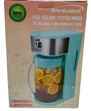 Tetera y cafetera helada Brentwood KT-2150BL con jarra de 64 onzas azul NOB segunda mano  Embacar hacia Mexico