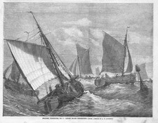 Camarão LEIGH-ON-SEA. British Fisheries No. 6 - Estampa antiga 1859 comprar usado  Enviando para Brazil