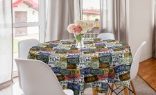 Runde tischdecke retro gebraucht kaufen  Frankfurt am Main