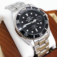 Technos Air Diver 2 relógio de quartzo mostrador preto moldura rotativa usado comprar usado  Enviando para Brazil