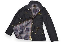Jaqueta feminina Barbour International com cinto de cera preta L1925 Inglaterra tamanho 12 comprar usado  Enviando para Brazil