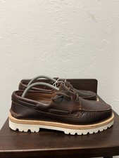 NOVO 9.5 Sapato de Barco Sperry Top-Sider Marrom Autêntico 3 Olhos Vibram Lug Sole comprar usado  Enviando para Brazil
