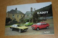 Opel kadett brochure for sale  FAREHAM